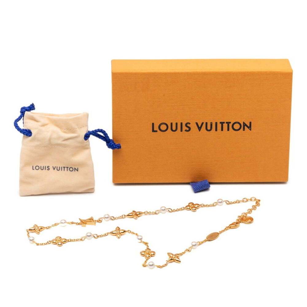 LOUIS VUITTON Gold Pearl Necklace - Picture 7 of 7